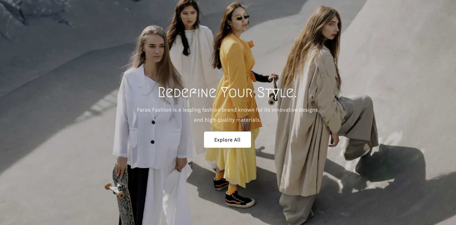 Home page dello store Farao Fashion